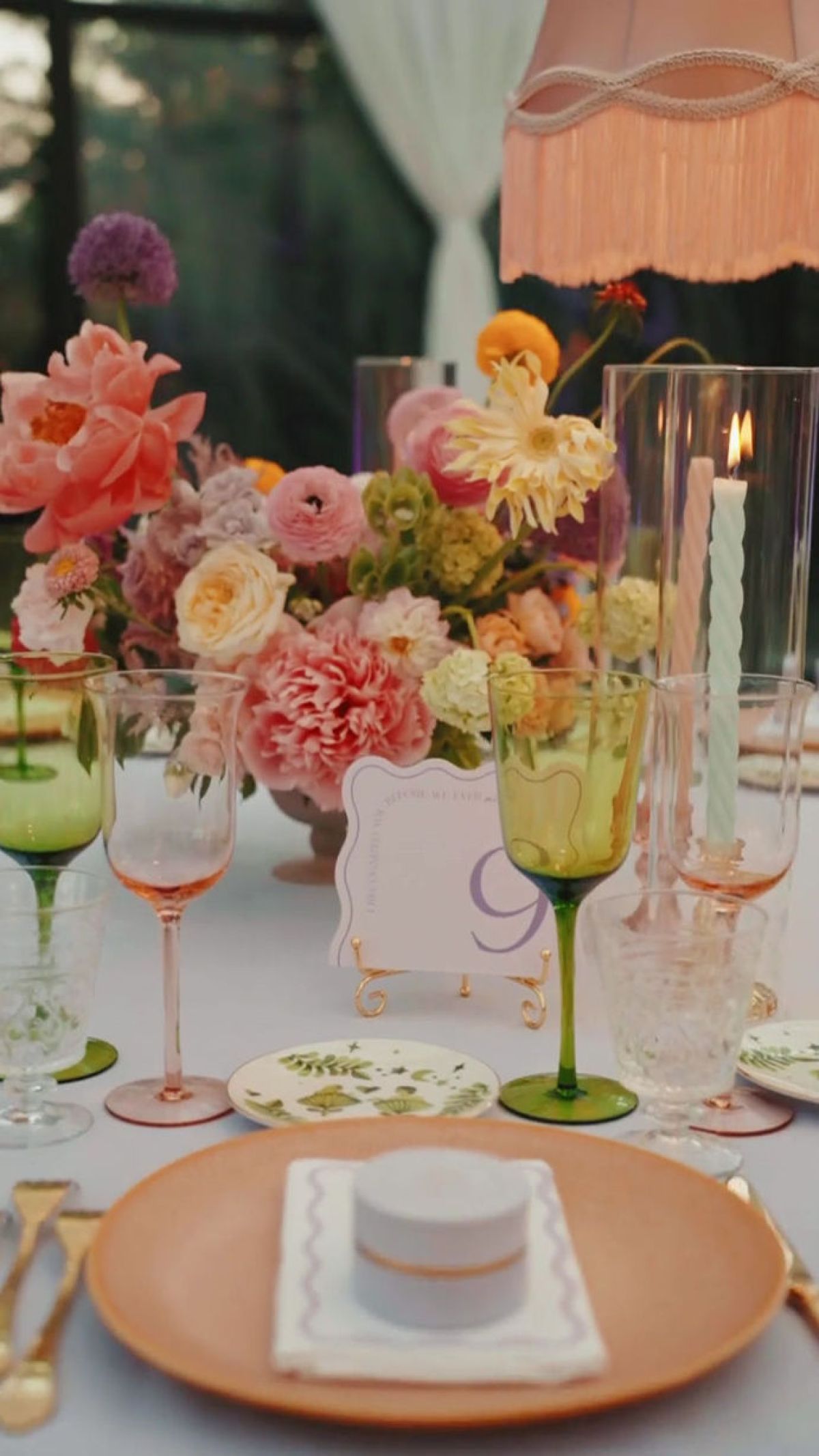 Addobbi floreali per la tavola wedding a Giardini Pergola di Zeta Eventi Milano