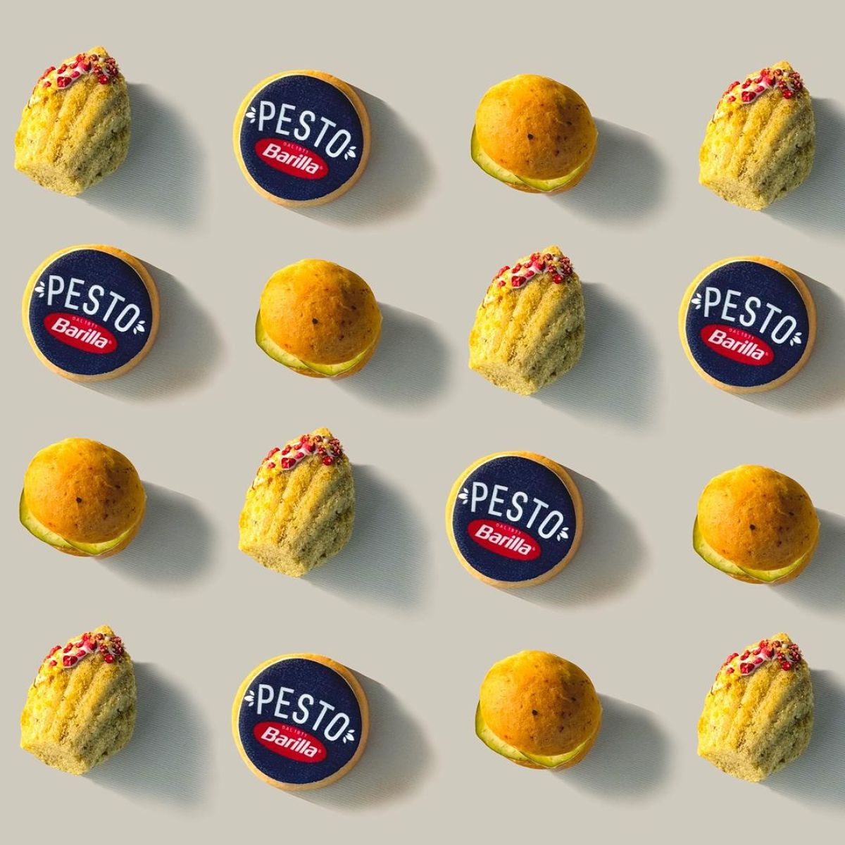 Barilla Limonaia Urbana Finger Food Gadget al pesto madeleine burger e frolle salate con logo Zeta Eventi Milano